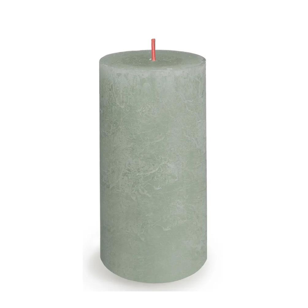 Bolsius Jade Green Rustic Shine Pillar Candle 13cm x 7cm £4.19